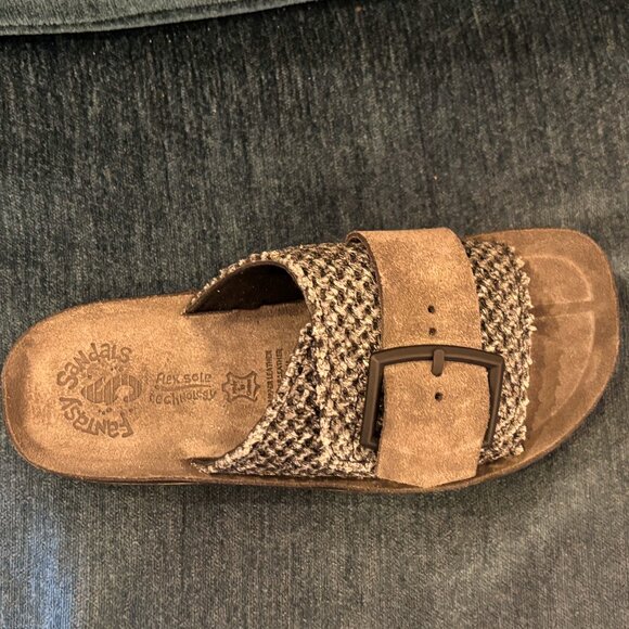 Fantasy Sandals - Korina Black Knit Raffia - Multiple Sizes (NEW W/ BOX) - Picture 2 of 3